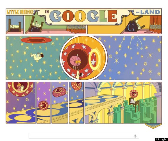 Winsor McCay celebrated by Google Doodle 2012